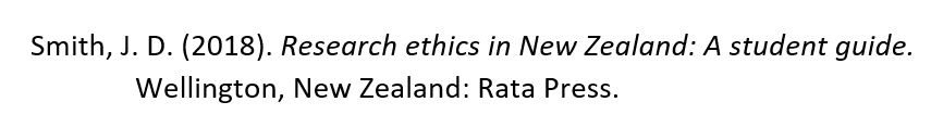 reference for Research ethics in New Zealand 